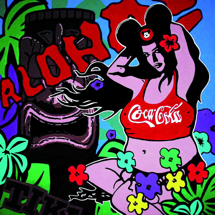 ALOHA, 2013, 140x140 cm.